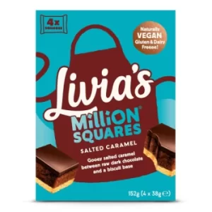 Image of Livia's Kitchen Salted Caramel Million Squares 4x38g box