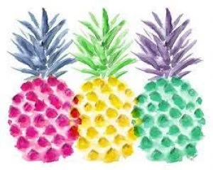 Image of Art For The Home Pineapple Brights Mural Wallpaper Paper