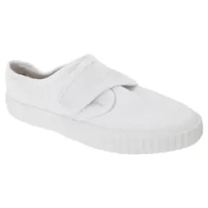 Image of Dek Kids Unisex Junior Touch Fastening White Canvas Plimsolls (1 UK) (White)