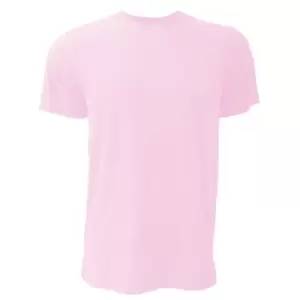 Image of Canvas Unisex Jersey Crew Neck T-Shirt / Mens Short Sleeve T-Shirt (2XL) (Soft Pink)