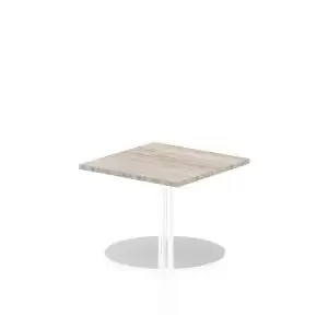 Image of Italia Poseur Table Square 600600 Top 475 High Grey Oak