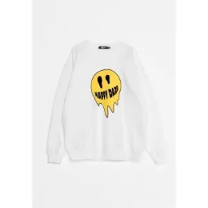 Image of Missguided Plus Size Happy Daze Graphic Sweatshirt - White