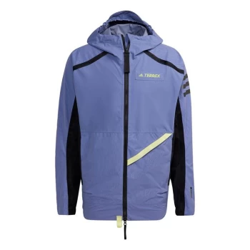 Image of adidas Terrex Utilitas Rain Jacket Mens - Orbit Violet / Black