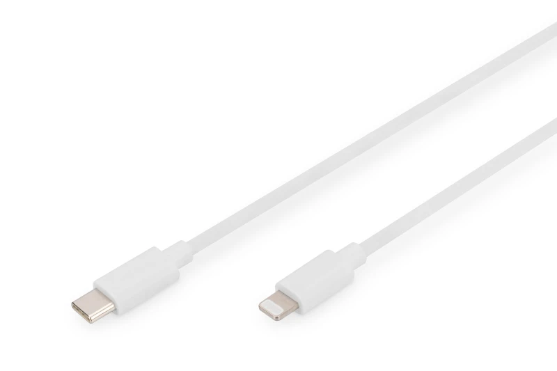 Image of Digitus USB-C - Lightning data/charging cable. MFI certified. 1m
