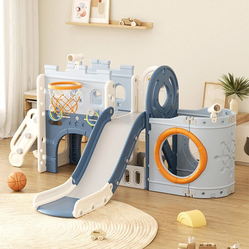 Image of KIDKID Pirate Ship Slide Playset with Ship Head Blue unisex One size