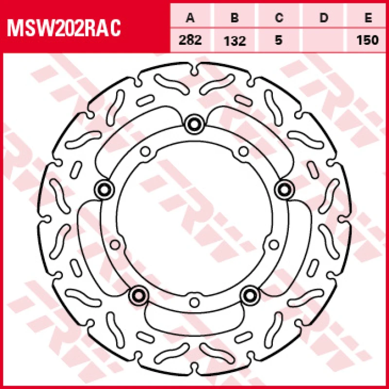Image of TRW Lucas MSW202RAC brake disc floating