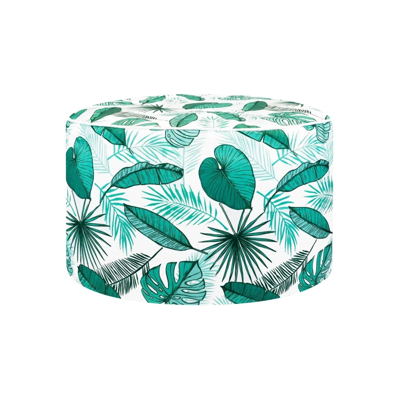 Image of Streetwize Streetwize Outdoor Botanical Palm Pouf Ottoman