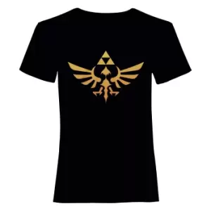 Image of Nintendo Unisex Adult Hyrule Legend Of Zelda T-Shirt (XL) (Black)