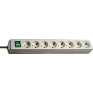 Image of Brennenstuhl 1159350018 Power strip (+ switch) 8x Light grey PG connector