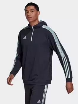 Image of adidas Tiro Hoodie, Blue, Size S, Men