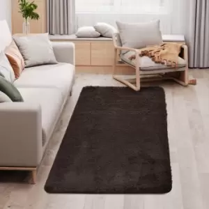 Image of Brown Fluffy Area Rug Shaggy Carpet for Living Room, Bedroom, 120x200cm - Homcom