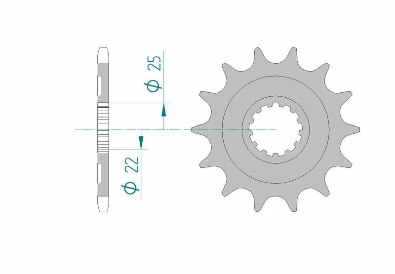 Image of AFAM Steel Standard Front Sprocket 27502 - 520