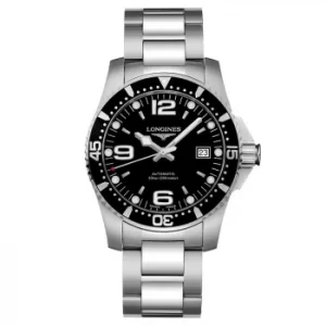 Image of Longines Hydroconquest Mens Black Dial Bracelet Watch