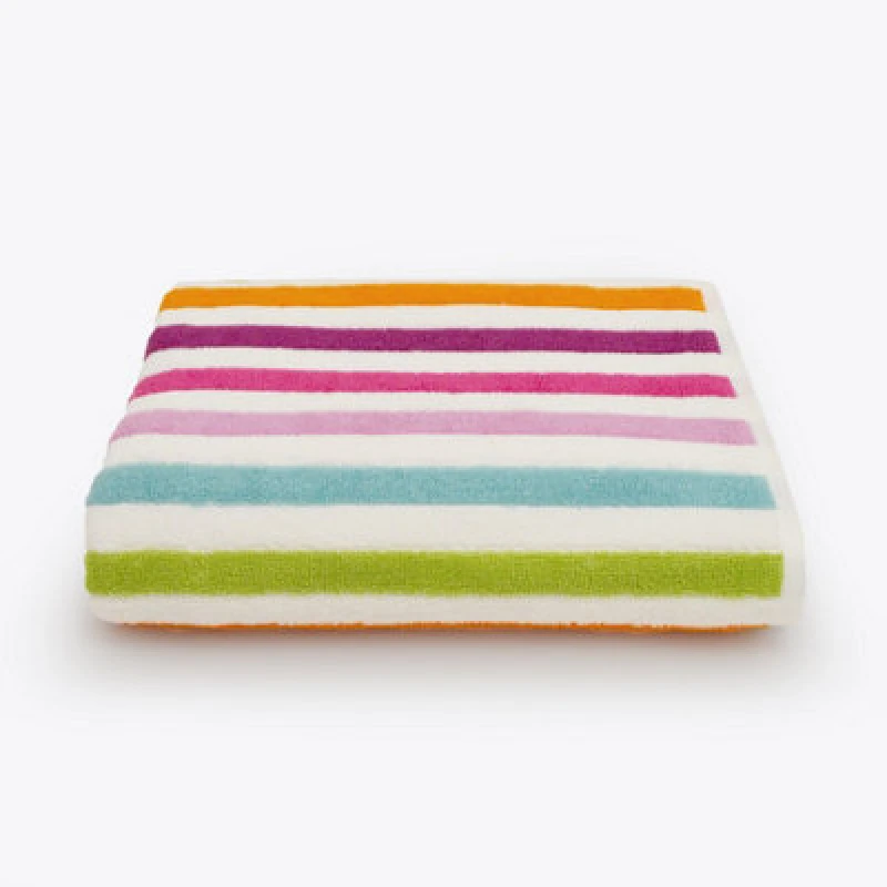 Image of Allure Bath Fashions Cali Multicoloured Striped Bath Sheet Towel