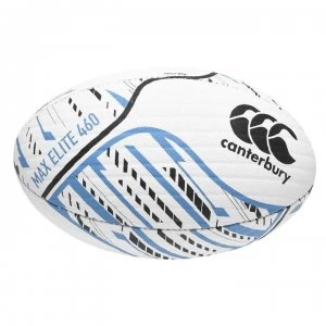 Image of Canterbury Max 460 Elite Rugby Ball - White/Black