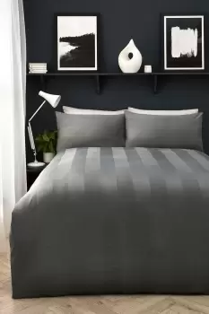 Image of 'Capri' Hotel Chic 200TC 100% Cotton Dobby Stripe Duvet Cover Set