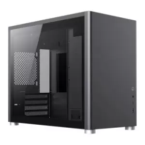 Image of GameMax Spark Black Gaming Cube Case w/ 2x Tempered Glass Windows Micro ATX Vertical Airflow No Fans inc. USB-C 400mm GPU Support