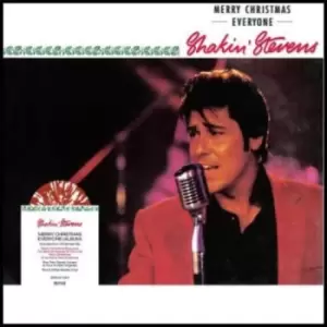Image of Shakin' Stevens Merry Christmas Everyone - Red & White Marble Vinyl - Sealed 2022 UK vinyl LP BMGCAT758LP