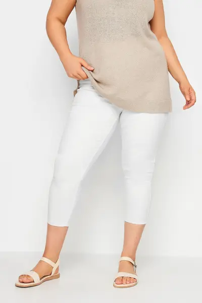 Image of Yours Cropped Jeggings White