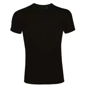 Image of SOLS Mens Imperial Slim Fit Short Sleeve T-Shirt (M) (Deep Black)