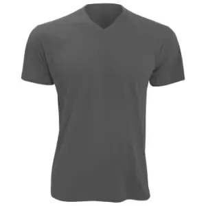 Image of SOLS Mens Victory V Neck Short Sleeve T-Shirt (M) (Dark Grey)