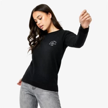 Image of Jack Wills Colby Lightweight Logo Sweatshirt - Black EMB