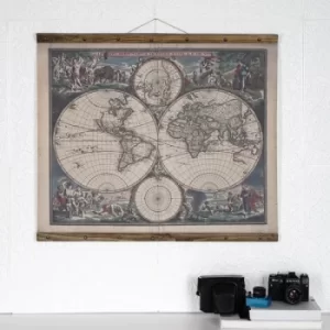 Image of Map111 Multicolor Decorative Framed MDF Painting