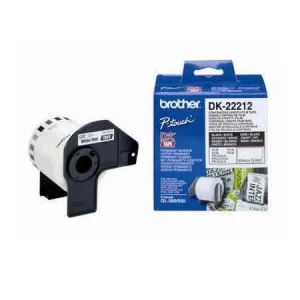 Image of Brother DK22212 Continuous Film Tape 62mm x 15.24m Black on White