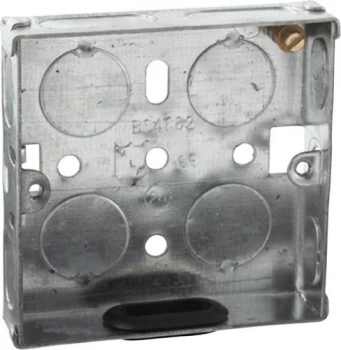 Image of KnightsBridge 1 Gang 16mm Galvanised Steel Back Box