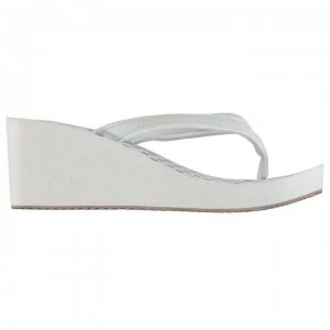 Image of SoulCal EVA Wedge Flip Flops Ladies - White/Navy