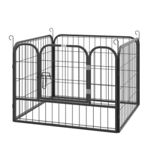 Image of PawHut Heavy Duty Dog Pens Pet Puppy Metal PlayPen 4 Panel Foldable Dog Crate Kennel Both Indoor Outdoor Use Collapsible Design 82L x 82W x 60H (cm)