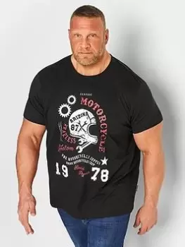 Image of BadRhino Motorcycle 1978 T-Shirt, Black, Size 2XL, Men