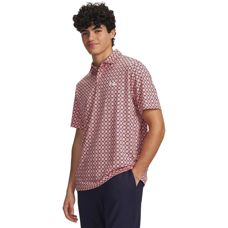 Image of Under Armour UA Matchplay Polo Sn71 Pink/Navy/White male S