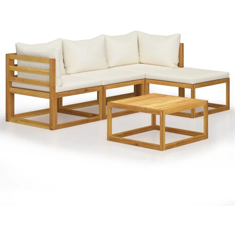 Image of VIDAXL 5 Piece Garden Lounge Set with Cushions Solid Wood Acacia (UK/IE/FI/NO only) vidaXL 8720286906170