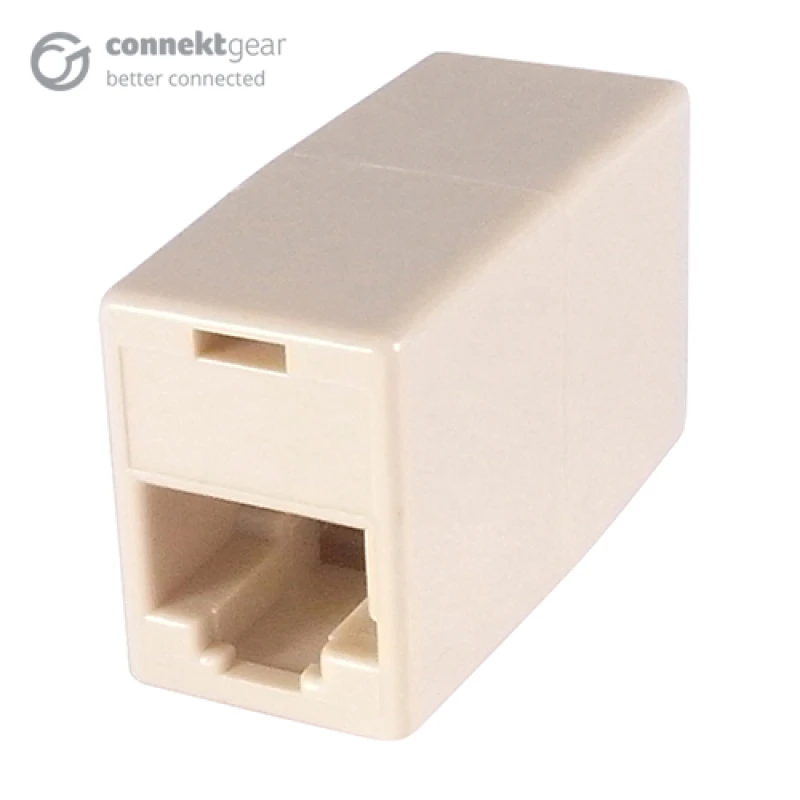 Image of connektgear RJ45 CAT5e Coupler - Cream