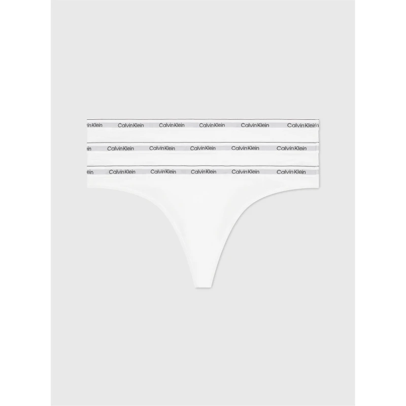 Image of Calvin Klein 3 Pack Thongs - White White 16