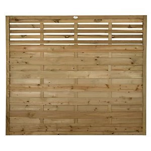 Image of Forest Garden Pressure Treated Kyoto Fence Panel - 6 x 5ft Pack of 4