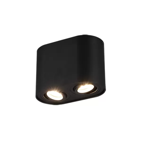 Image of Cookie Modern 2 Light Surface Mounted Downlight Black Matt