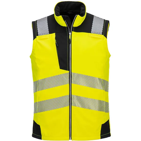 Image of Portwest PW3 Hi Vis Softshell Gilet PW325YBR4XL Colour: Yellow / Black