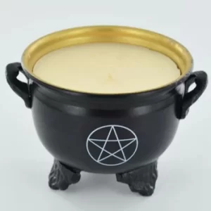 Image of Pentagram Iron Cauldron with Soya Candle