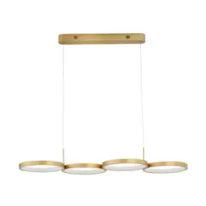 Image of Hesperia Bar Pendant Ceiling Light Brass Gold Aluminium LED 41W 230V 2300Lm 3000K - Merano