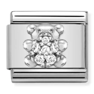 Image of Nomination CLASSIC Teddy Bear Crystal Charm 330304/37