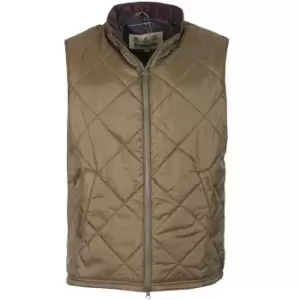 Image of Barbour Mens Finn Quilted Gilet Olive Medium