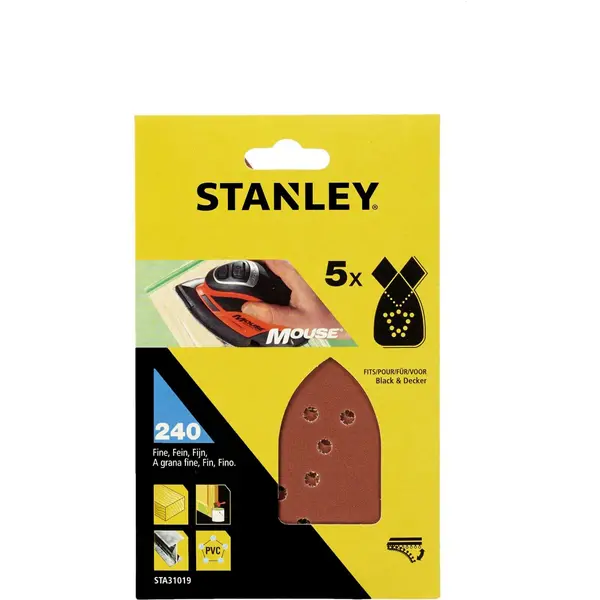 Image of Stanley Mouse Sanding Sheets - 240G - STA31019-XJ