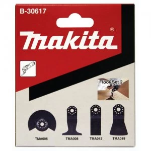 Image of Makita 4 Piece Flooring Oscillating Multi Tool Blade Set