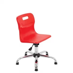 Image of TC Office Titan Swivel Junior Chair with Glides, Red