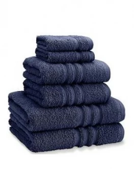 Image of Catherine Lansfield Zero Twist 6 Piece Towel Bale - Navy