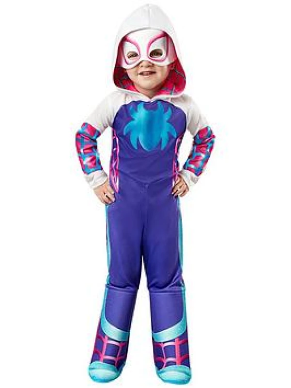 Image of Spiderman Deluxe Ghost Spider Child Costume One Colour WZH4D Unisex 2-3,3-4