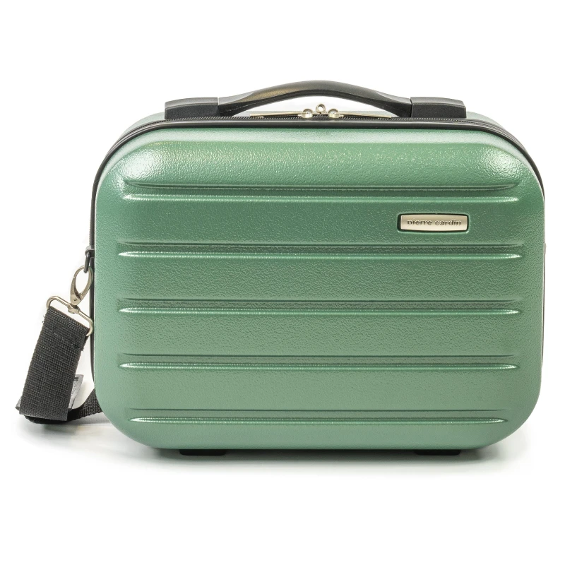 Image of Pierre Cardin Voyager Hard Shell Cabin Case Flight Bag Luggage Khaki unisex VanityCase