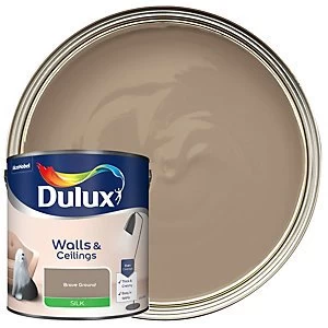 Image of Dulux Walls & Ceilings Brave Ground Silk Emulsion Paint 2.5L